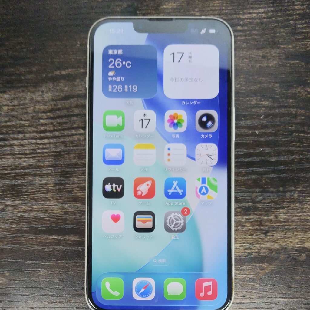 9月16日にSIMカード認識不良のジャンク品として買取した、外観に割れのないiPhone 14